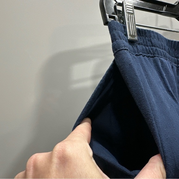 Caribbean Joe & Company Beach Pants Wide Leg Loose Fit Navy Blue Sz S capri crop - Picture 6 of 6